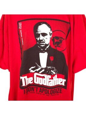 Godfather T Shirt Mens Size 5XL Red I Dont Apologize To Take Care Of My Family